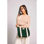 Sac à bandoulière carré Hindbag Louise - Velours Vert Pin