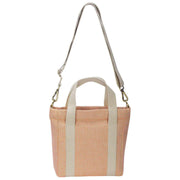Hindbag Louise Square Woven Crossbody Bag - Coral Pink