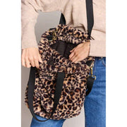 Hindbag Paul Faux Fur Tote Bag - Leopard Brown