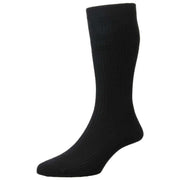 HJ Hall Cotton Extra-Wide Softop Socks - Black