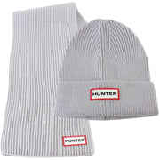 Hunter Jura Scarf and Beanie Gift Set - Micro Chip Grey