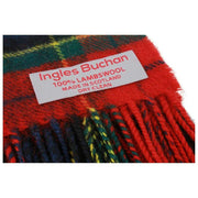 Écharpe en laine d'agneau Ingles Buchan Macpherson - Rouge/Vert/Bleu