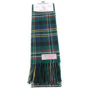 Ingles Buchan Scott Green Lambswool Écharpe - Vert/Bleu/Blanc