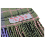 Ingles Buchan Taylor Lambswool Scarf - Green/Purple/Pink