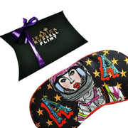 Masque pour les yeux en soie Jessica Russell Flint A for Astronaut - Noir/Rouge