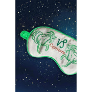 Jessica Russell Flint Capricorn Silk Eye Mask - Green/Beige