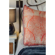 Taie d'oreiller en soie corail silex Jessica Russell - Rose