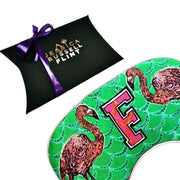 Masque pour les yeux en soie Jessica Russell Flint F for Flamingo - Vert/Rose