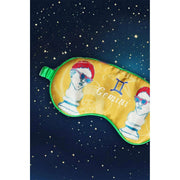 Masque pour les yeux en soie Jessica Russell Flint Gemini - Jaune/Blanc