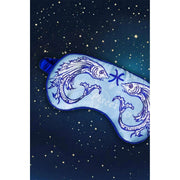 Masque pour les yeux en soie Jessica Russell Flint Poissons - Bleu/Blanc