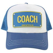 Casquette Trucker en Caoutchouc Coach John Hatter - Bleu/Blanc