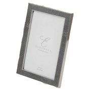 Juliana Elegance Metal Plated Faux Shagreen Photo Frame 4 x 6 - Grey/Silver