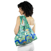 Kind Bag London Medium Reusable Bag - London Map Green