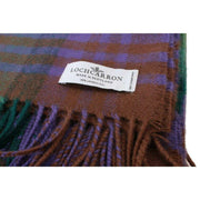 Locharron of Scotland Borders Isle of Skye Lambswool Blanket - Purple/Green