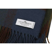 Locharron of Scotland Borders MacLeod of Harris Antique Lambswool Blanket - Navy/Dark Green