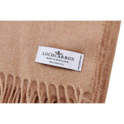 Locharron of Scotland Borders Malt Lambswool Blanket - Beige