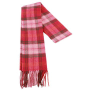 Locharron of Scotland Bowhill Locharron Hunting Rose Lambswool Tartan Scarf - Pink/Red