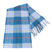 Locharron of Scotland Bowhill Musselburgh Lambswool Tartan Scarf - Blue/Yellow/Orange