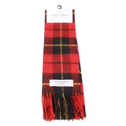 Locharron of Scotland Bowhill Wallace Modern Lambswool Tartan Scarf - Red/Green/Yellow