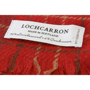 Locharron of Scotland Brock Caledonia Ruby Luxury Scarf - Red/Navy