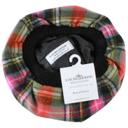 Locharron of Scotland Bruce of Kinnaird Ancient Lambswool Tam - Rose/Orange/Vert