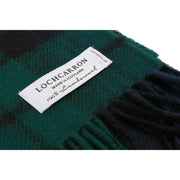 Locharron of Scotland Darwin Black Watch Modern Oversized Lambswool Scarf - Navy/Green/Black