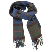 Locharron of Scotland Darwin Macleod of Harris Écharpe en laine d'agneau antique - Bleu/Vert foncé