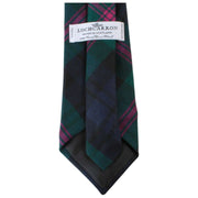 Locharron of Scotland Reiver Baird Cravate Tartan Moderne - Marine/Vert Foncé