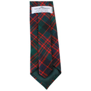 Locharron of Scotland Reiver MacArthur Clan Modern Tartan Tie - Dark Green/Navy/Red