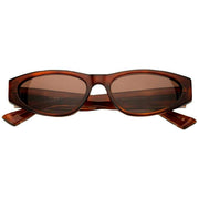 MessyWeekend Blade Sunglasses - Havana Brown