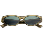 MessyWeekend Blade Sunglasses - Transparent Bottle Green