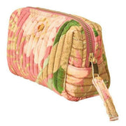 Powder Delicate Tropical Small Quilted Vanity Bag - Candy Pink