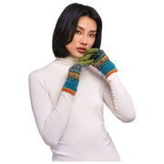 Powder Fair Isle Gloves - Denim Mix
