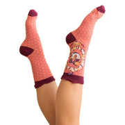 Powder Letter G Ankle Socks - Pink