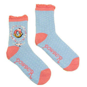 Powder Letter O Ankle Socks - Ice Blue