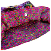 Powder Lux Velvet Quilted Tote Bag - Botanical Kaleidoscope Multi-colour
