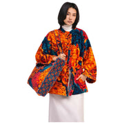 Powder Lux Velvet Quilted Tote Bag - Chrysanthemum Blue