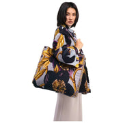 Sac fourre-tout matelassé en velours Powder Lux - Bleu hellébore