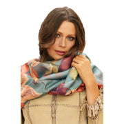 Powder Luxurious Hummingbird at Dusk Scarf - Denim Blue