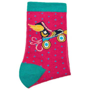 Powder On a Roll Ankle Socks - Fuchsia Pink