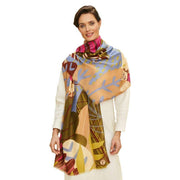 Powder Printed Autumn Hedgerow Scarf - Lilac