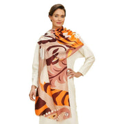 Powder Printed Thrill of the Tiger Scarf - Dusky Rose