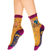 Powder Sagittarius Ankle Socks - Mustard Yellow