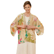 Powder Tropical Flora and Fauna Kimono Jacket - Coconut Cream