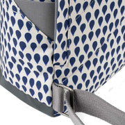 Roka Canfield B Medium Denim Rain Recycled Canvas Backpack - Blue/White