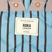 Sac à dos Roka Canfield B Medium en toile recyclée - Rayure bleue