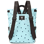Sac à dos Roka Canfield B Medium en toile recyclée - Bleu/Cœurs bleus