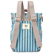 Petit sac à dos en toile recyclée Roka Canfield B - Rayure bleue