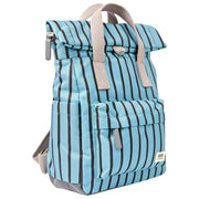 Petit sac à dos en toile recyclée Roka Canfield B - Rayure bleue