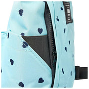Roka Canfield B Small Recycled Canvas Backpack - Blue/Blue Hearts